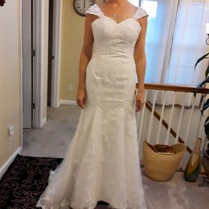 Unaltered wedding gown